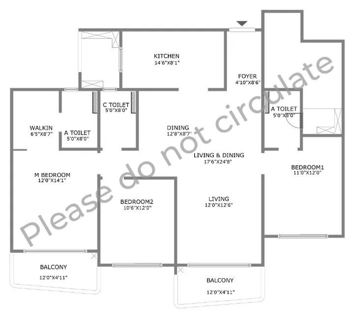 Floor plan 2 of Purva Codename Hennur